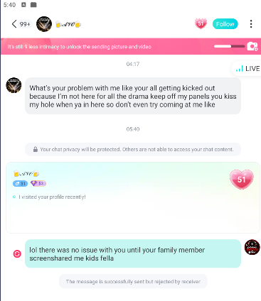 Sams family members post my kids? and he wonders what the issue is