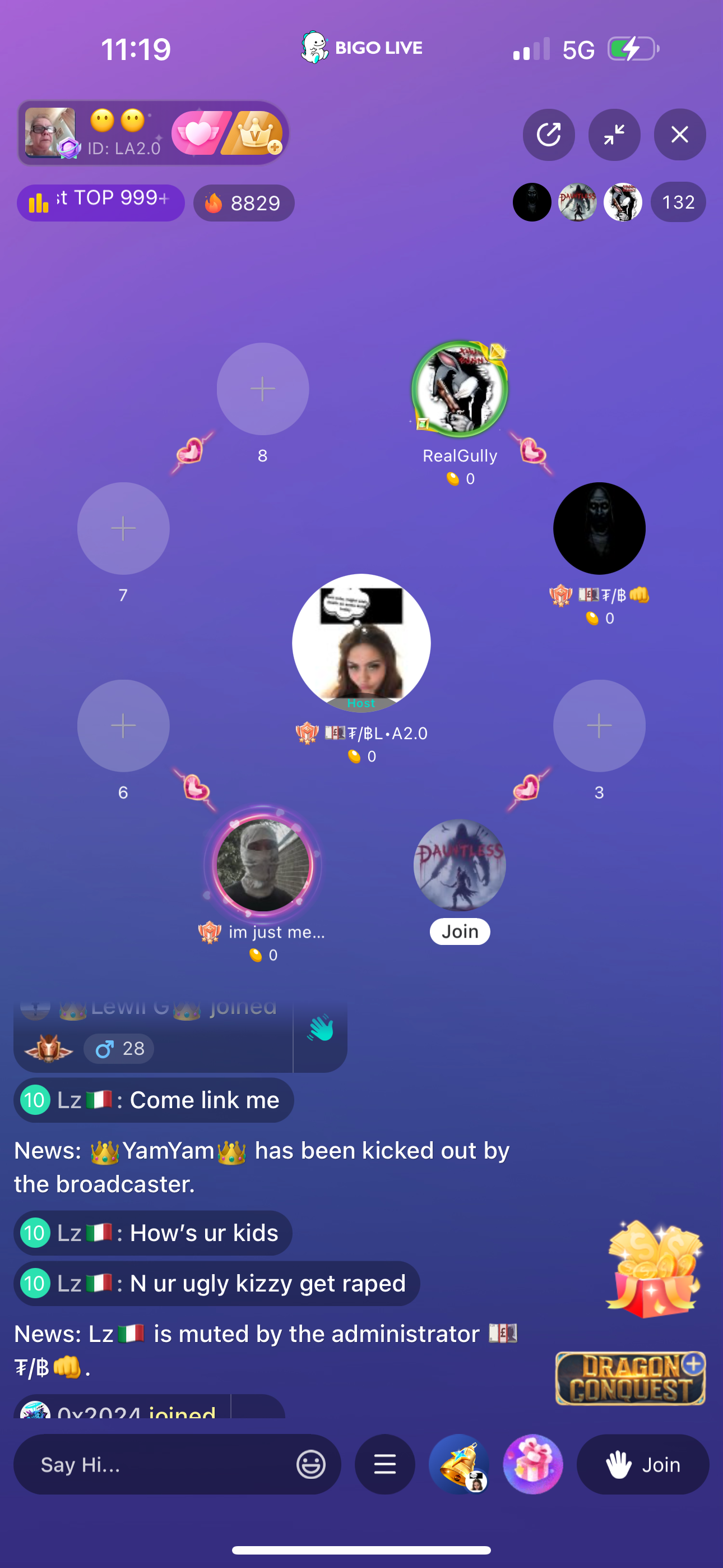 lz threatening gRape and speaking on little ones