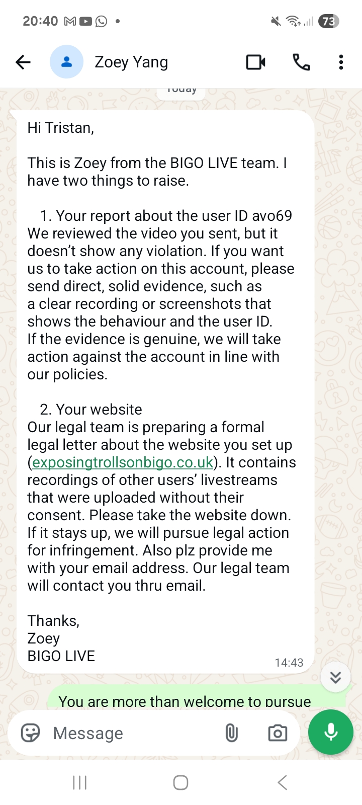 #LegalTeam Bigo?