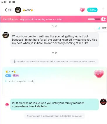 Sams family members post my kids? and he wonders what the issue is